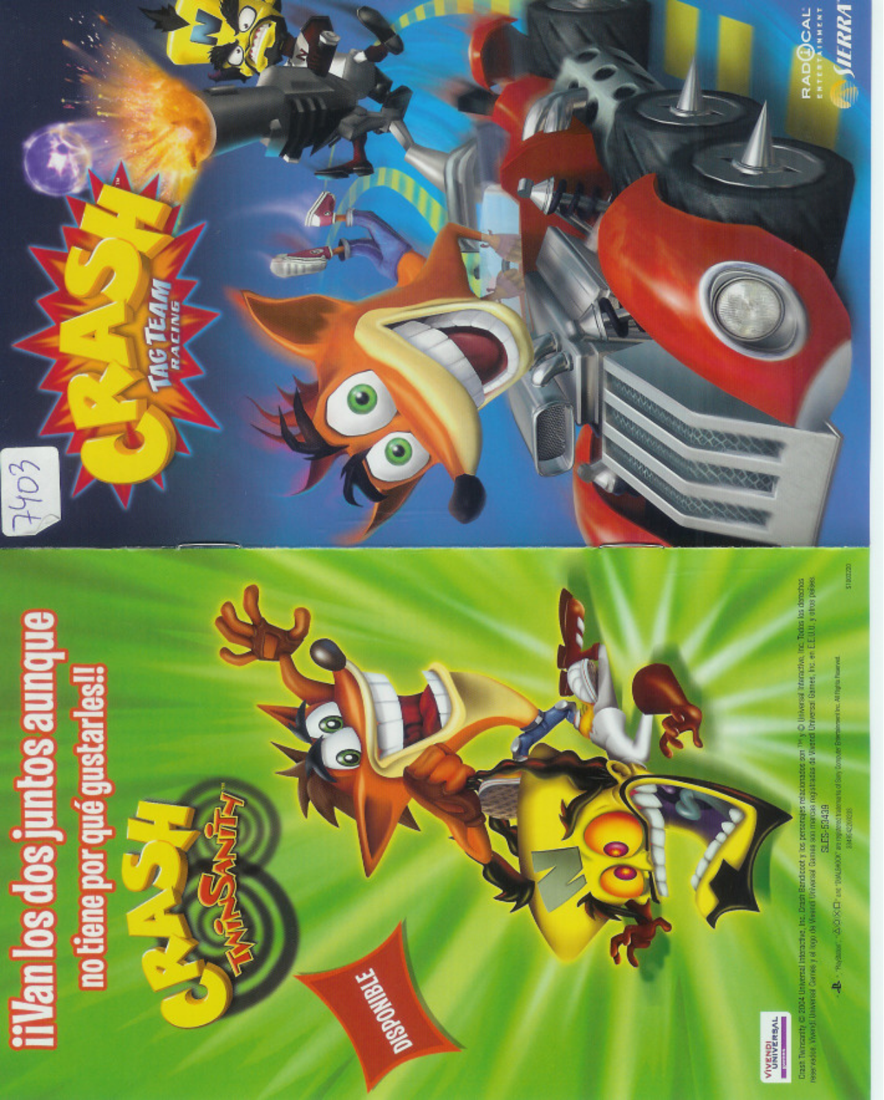 Games PS2 CRASH-TAG TEAM RACING User Manual