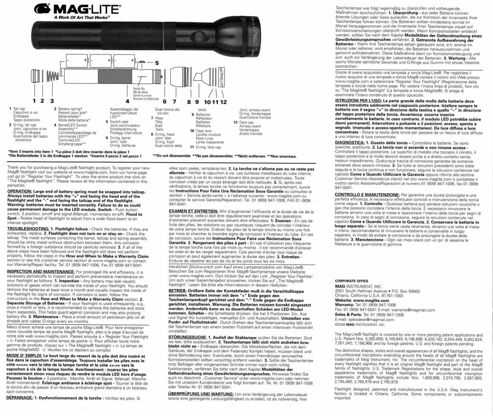 MAG-Lite ST3DMR6E User guide