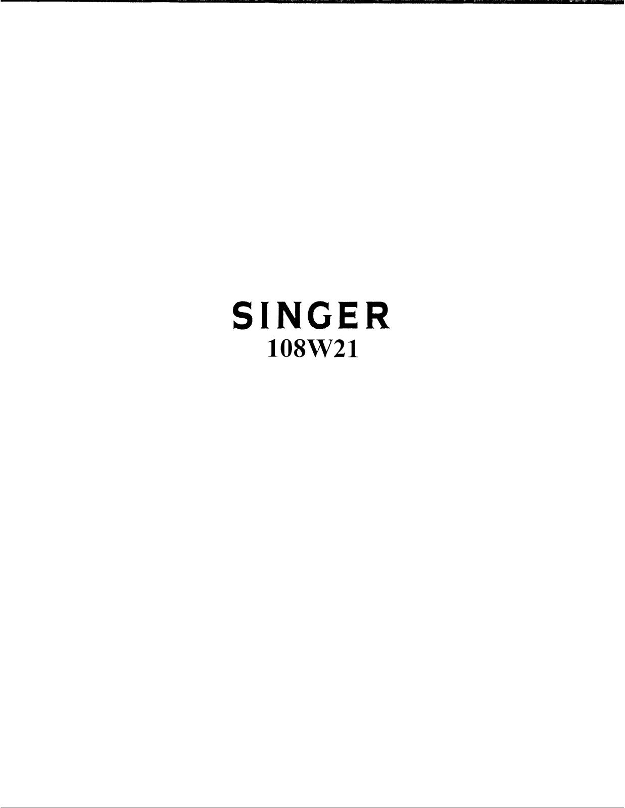 Singer 108W21 Parts List