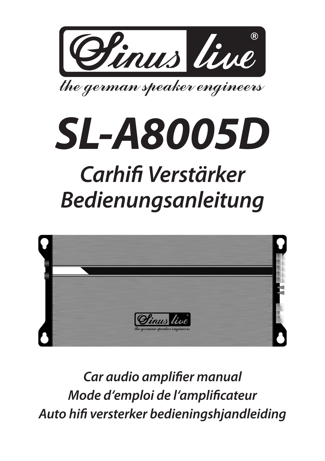 Sinuslive SL-A8005D User guide