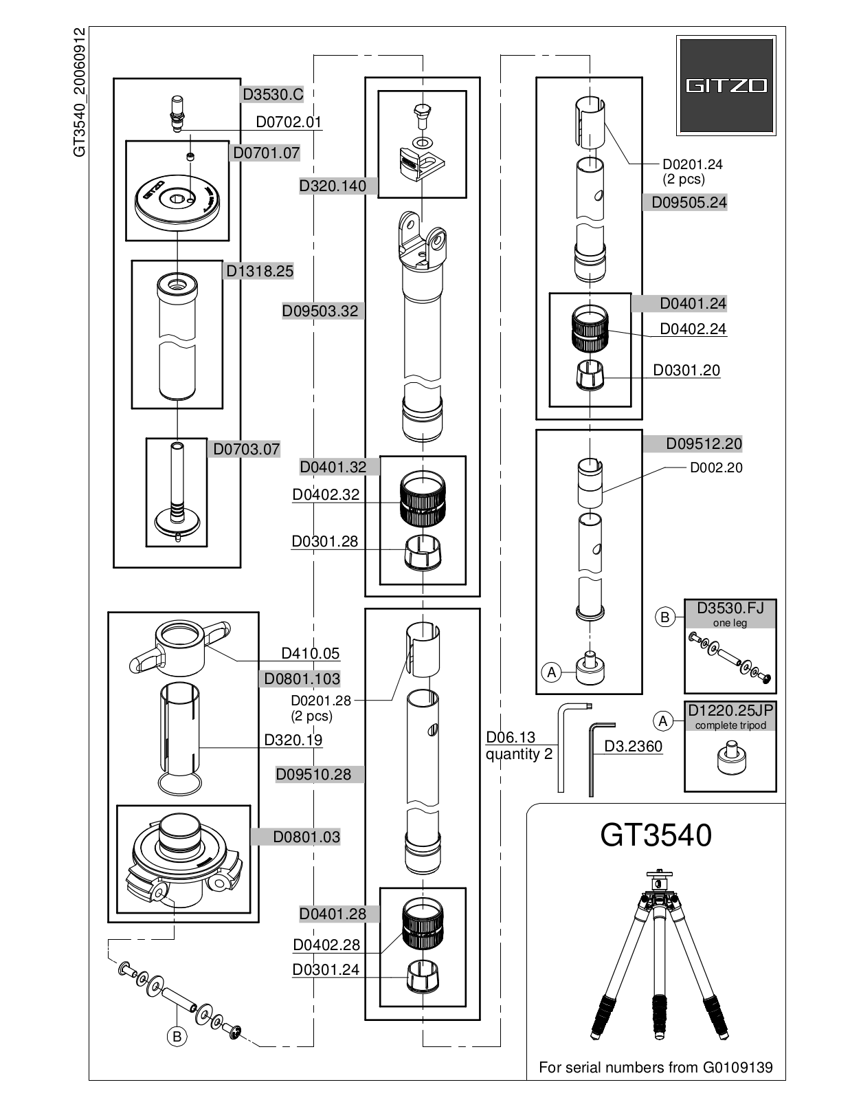 Gitzo GT3540 User Manual