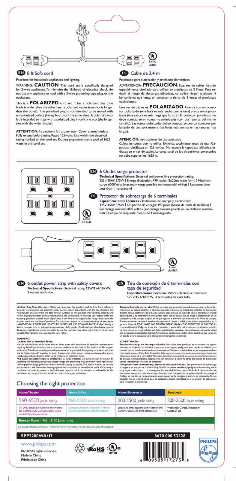 Philips SPP2280WA User Manual