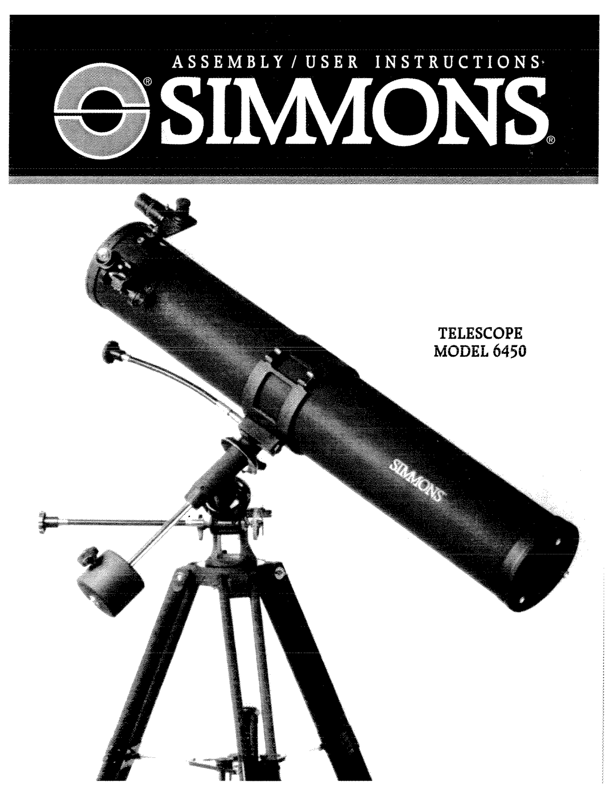 Simmons Optics 6450 User Manual - ManualMachine.com