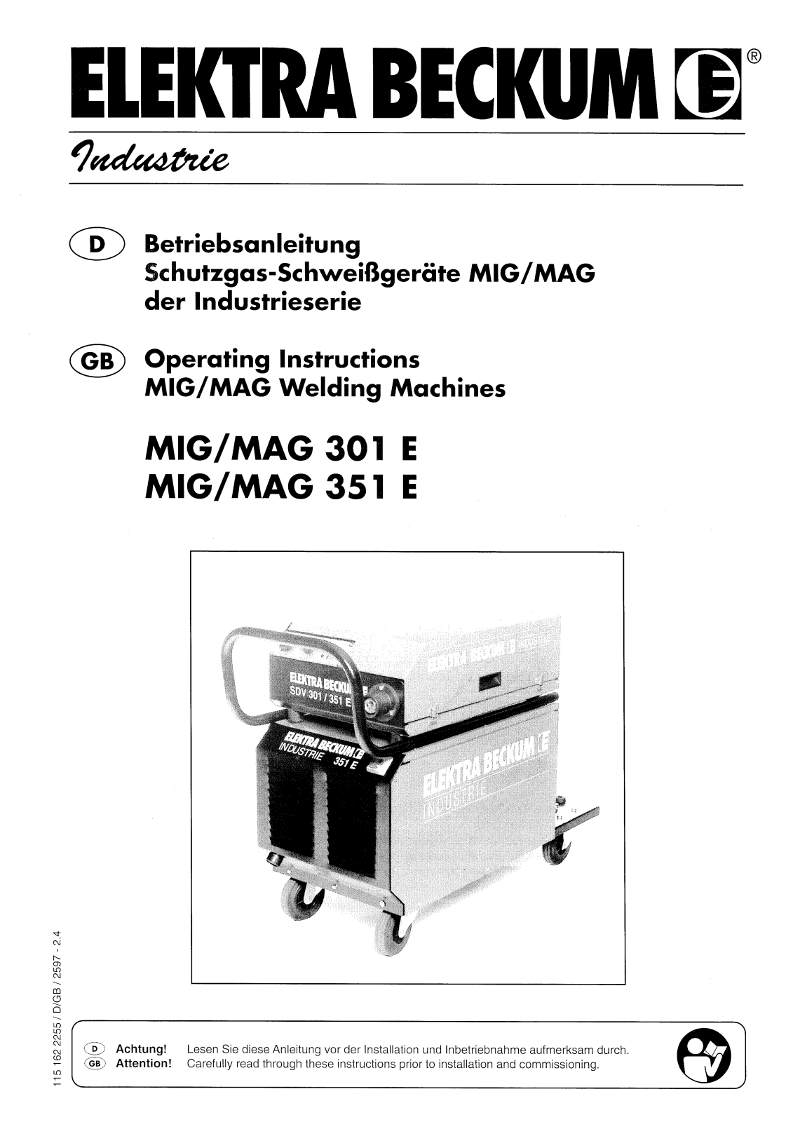 Metabo MIG-MAG 301 E, MIG-MAG 351 E User Manual