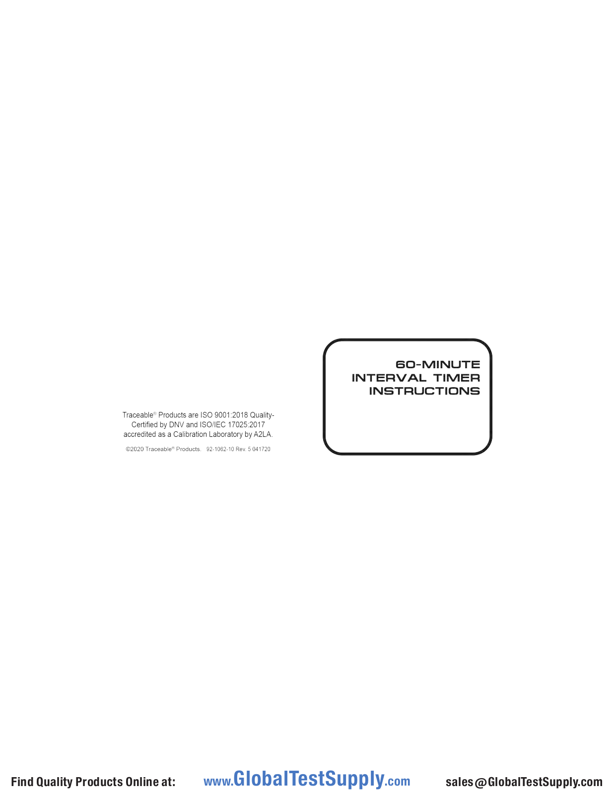 Traceable 1062 User manual - ManualMachine.com