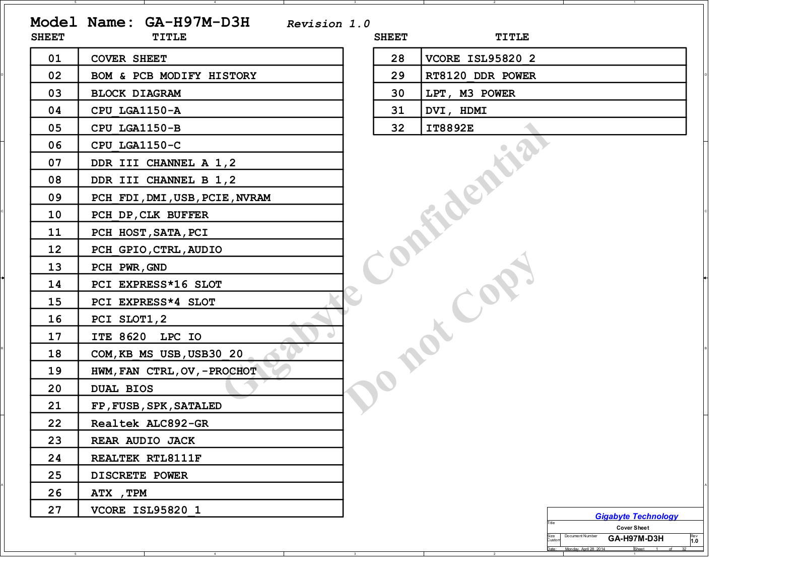 Gigabyte GA-H97M-D3H_R10 Schematics