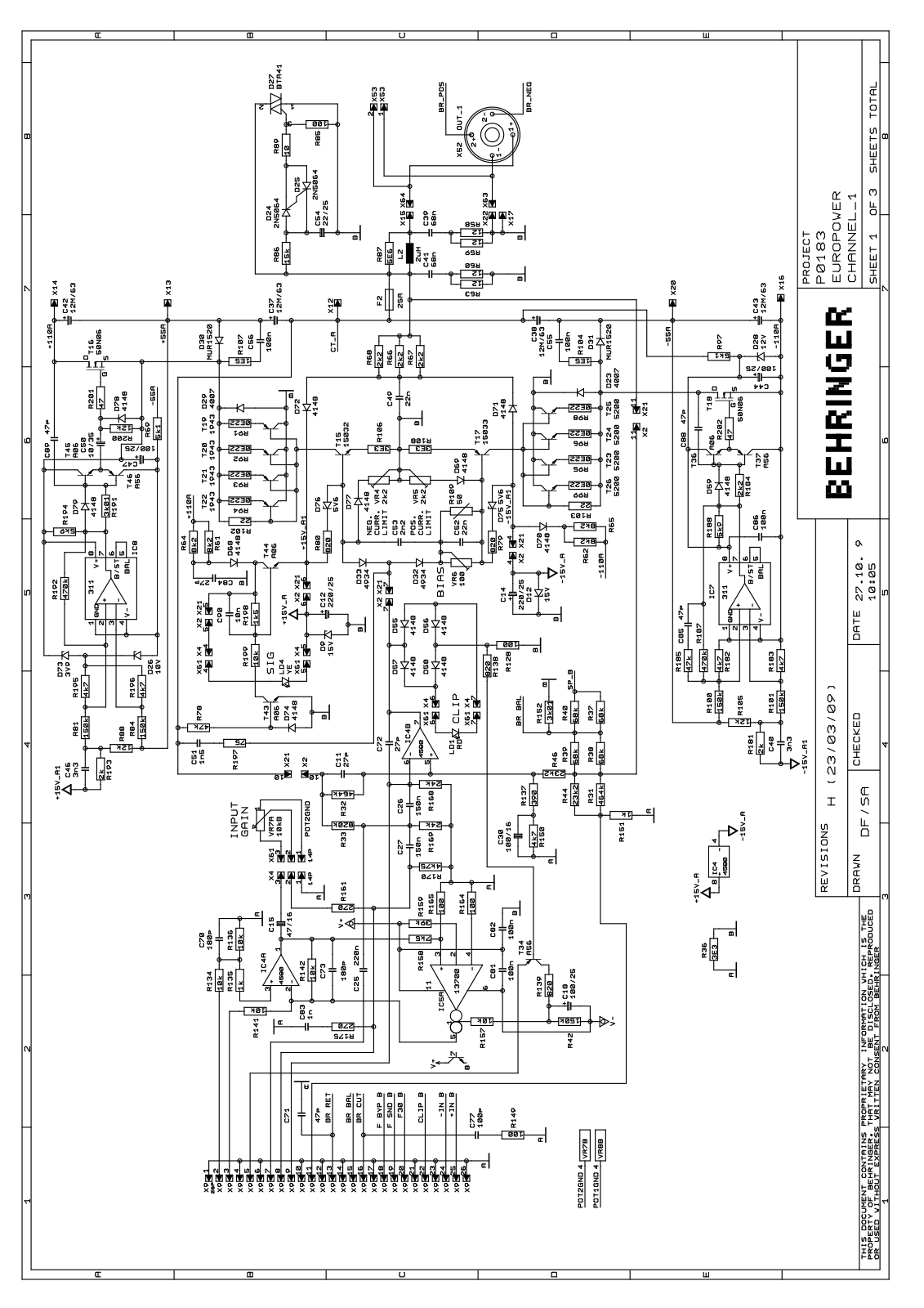 Behringer EP4000 Schematic