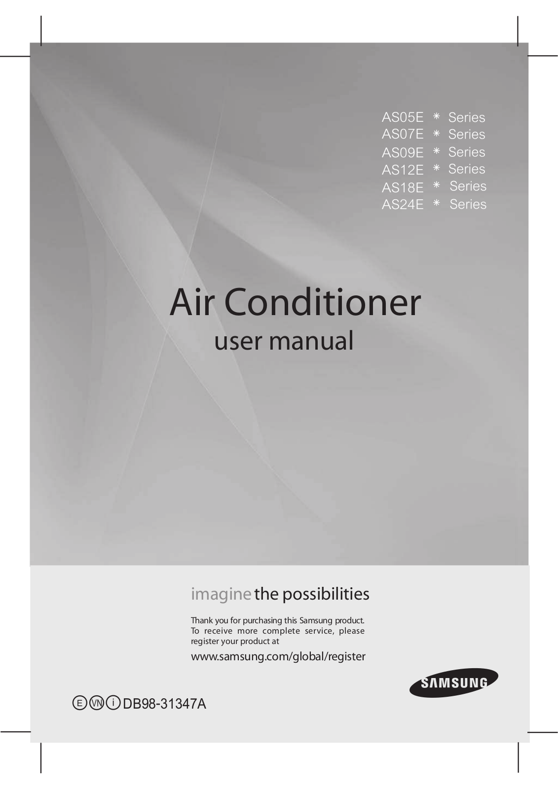 Samsung AS09EUMN, AS24EUMN, AS12EUMN, CRYSTAL 12000BTU, CRYSTAL 9000BTU User Manual