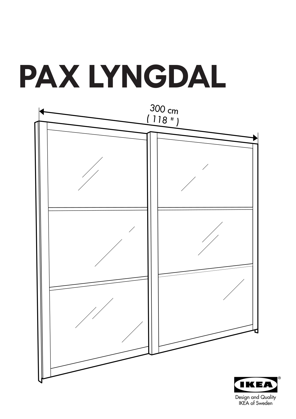 IKEA PAX LYNGDAL SLIDING DOORS Assembly Instruction