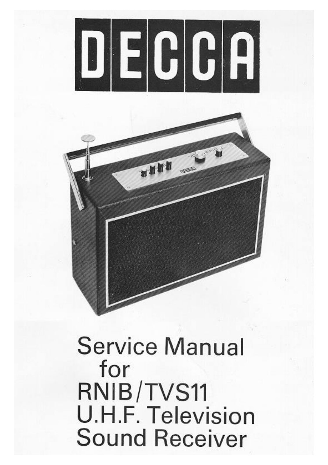 Decca TVS-11 Service manual