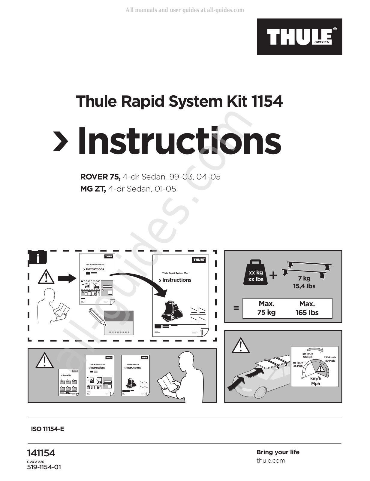 Thule Rapid System Kit 1154 Instructions Manual - ManualMachine.com