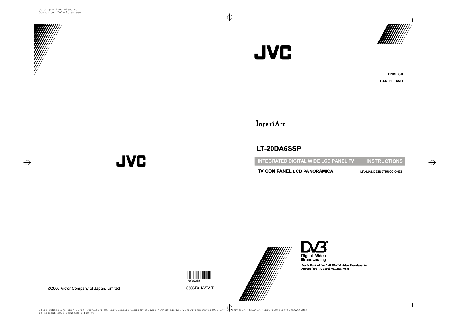 JVC LT-20DA6SSP User Manual