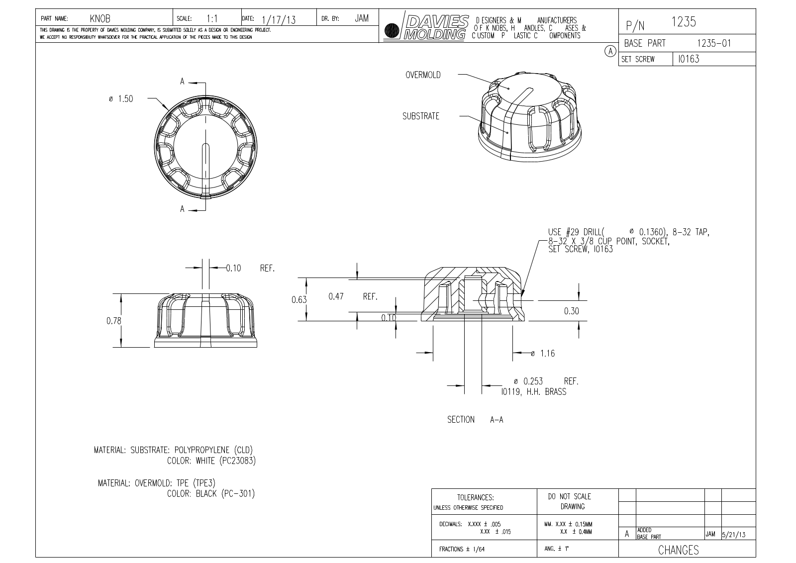 Davies Molding 1235 Reference Drawing