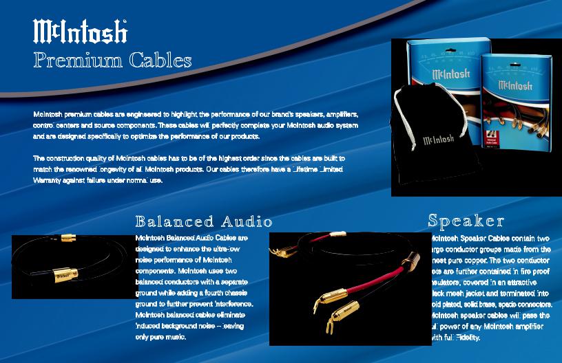 McIntosh Premium Cables Brochure