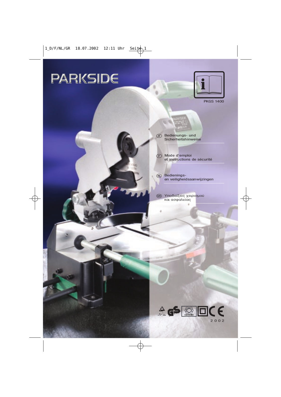 PARKSIDE PKGS 1400 User Manual