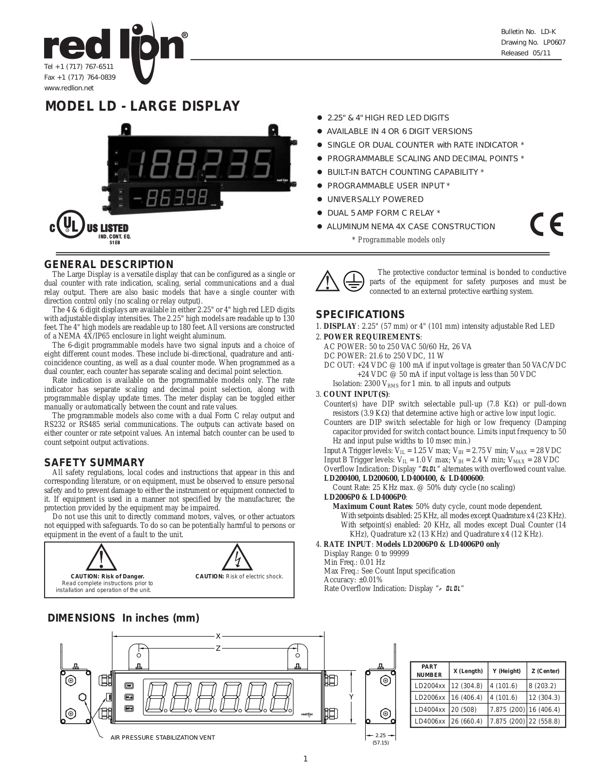 Red Lion LD User Manual