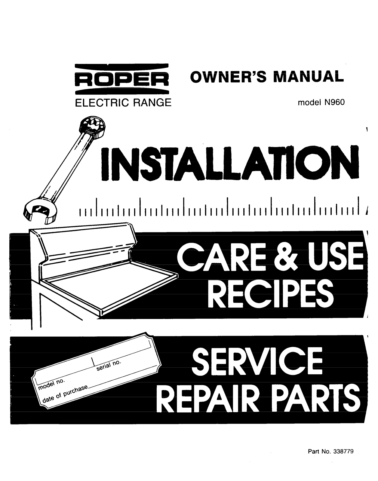 Roper N960 Owner's Manual - ManualMachine.com
