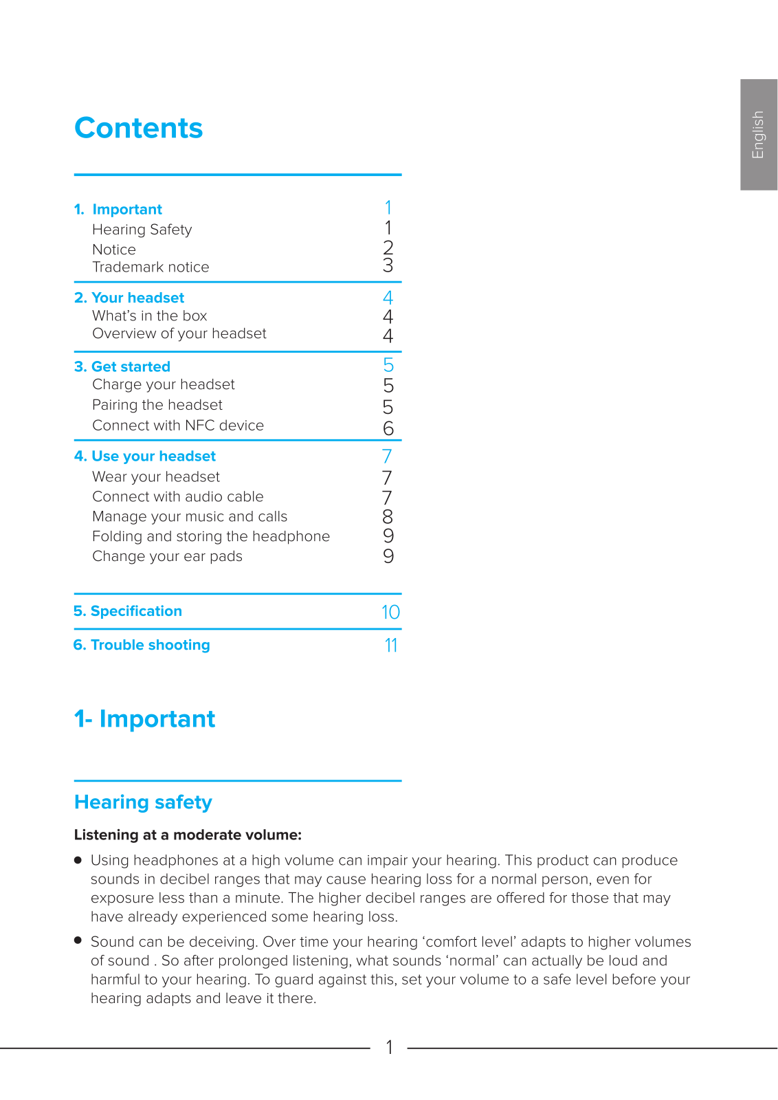 Cleer BT201601 User Manual