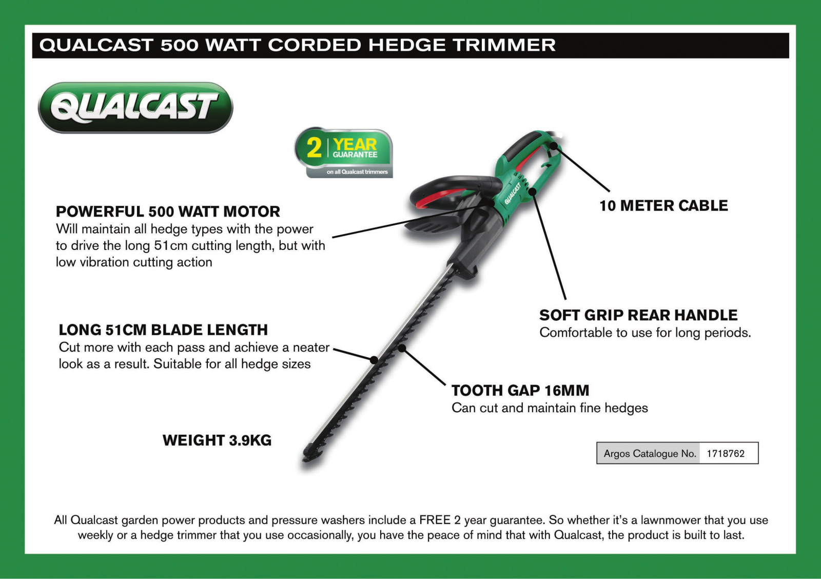 Qualcast GHT500A1 Instruction manual