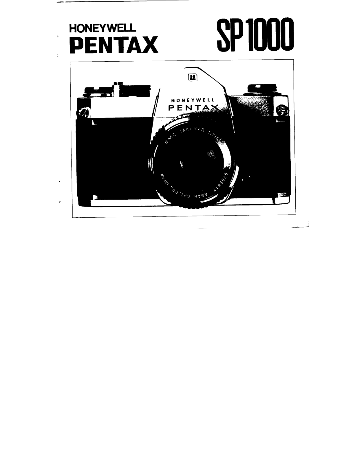 Pentax SP1000 User Manual