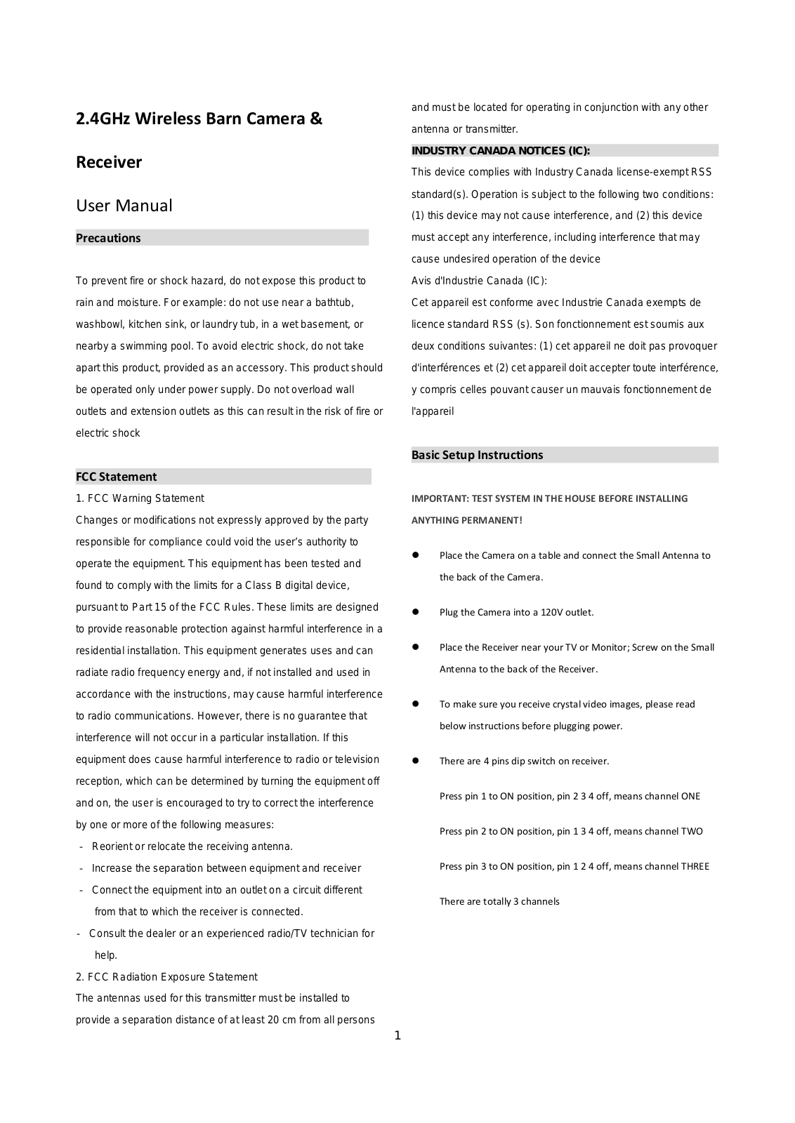 Rosgol Rostech Technologies RS2400 User Manual