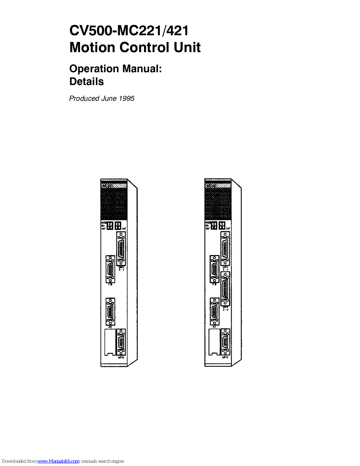 Omron CV500-MC221, CV500-421 Operation Manual