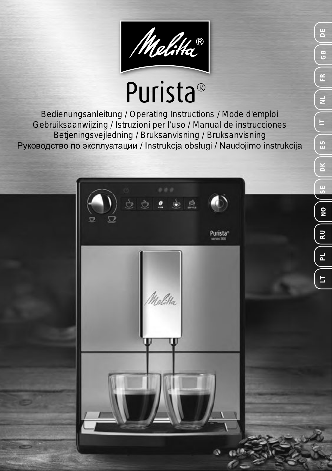 Melitta Caffeo F 230-101, Caffeo Purista F 230-103 User manual