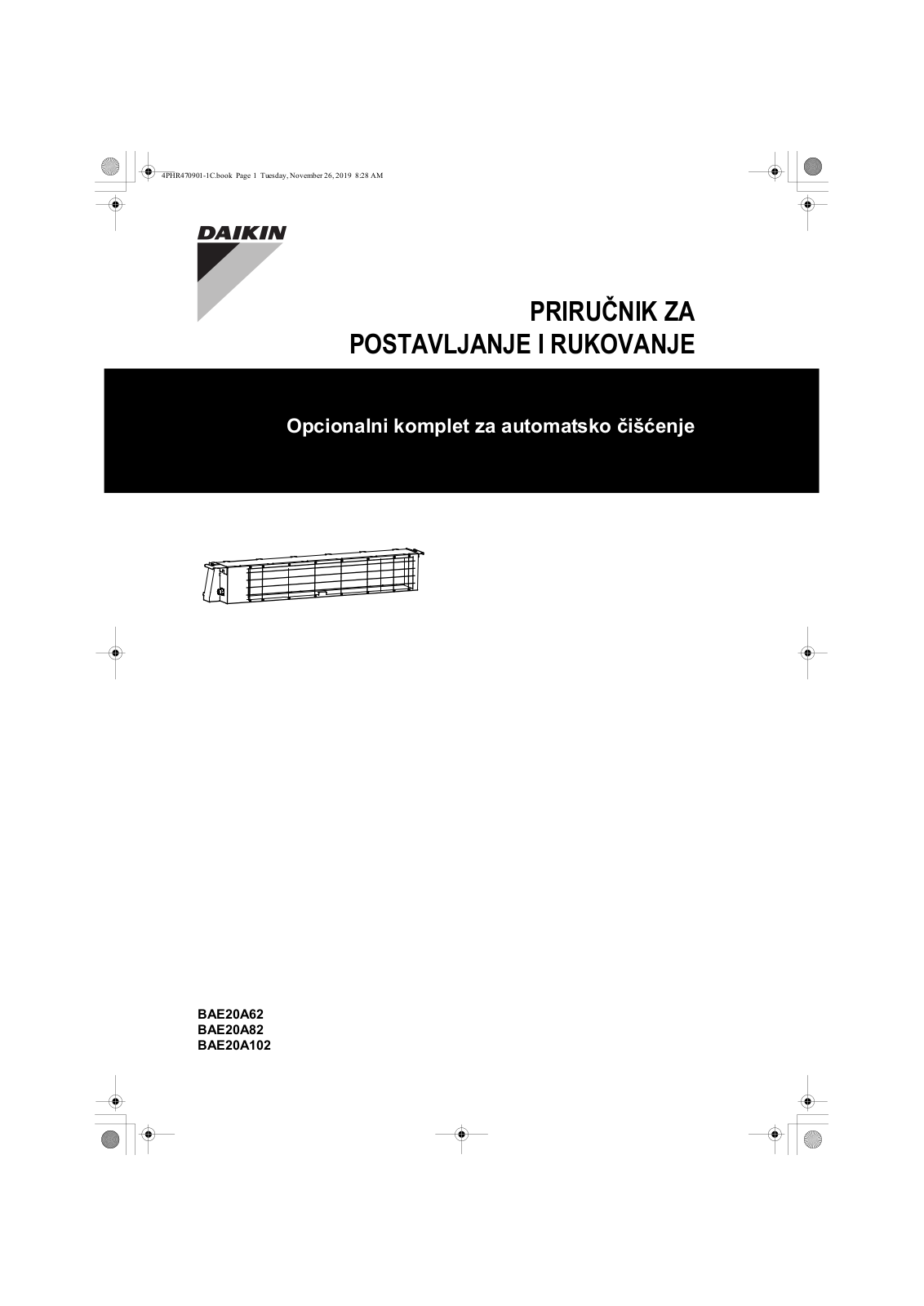 Daikin BAE20A62, BAE20A82, BAE20A102 Operation manuals