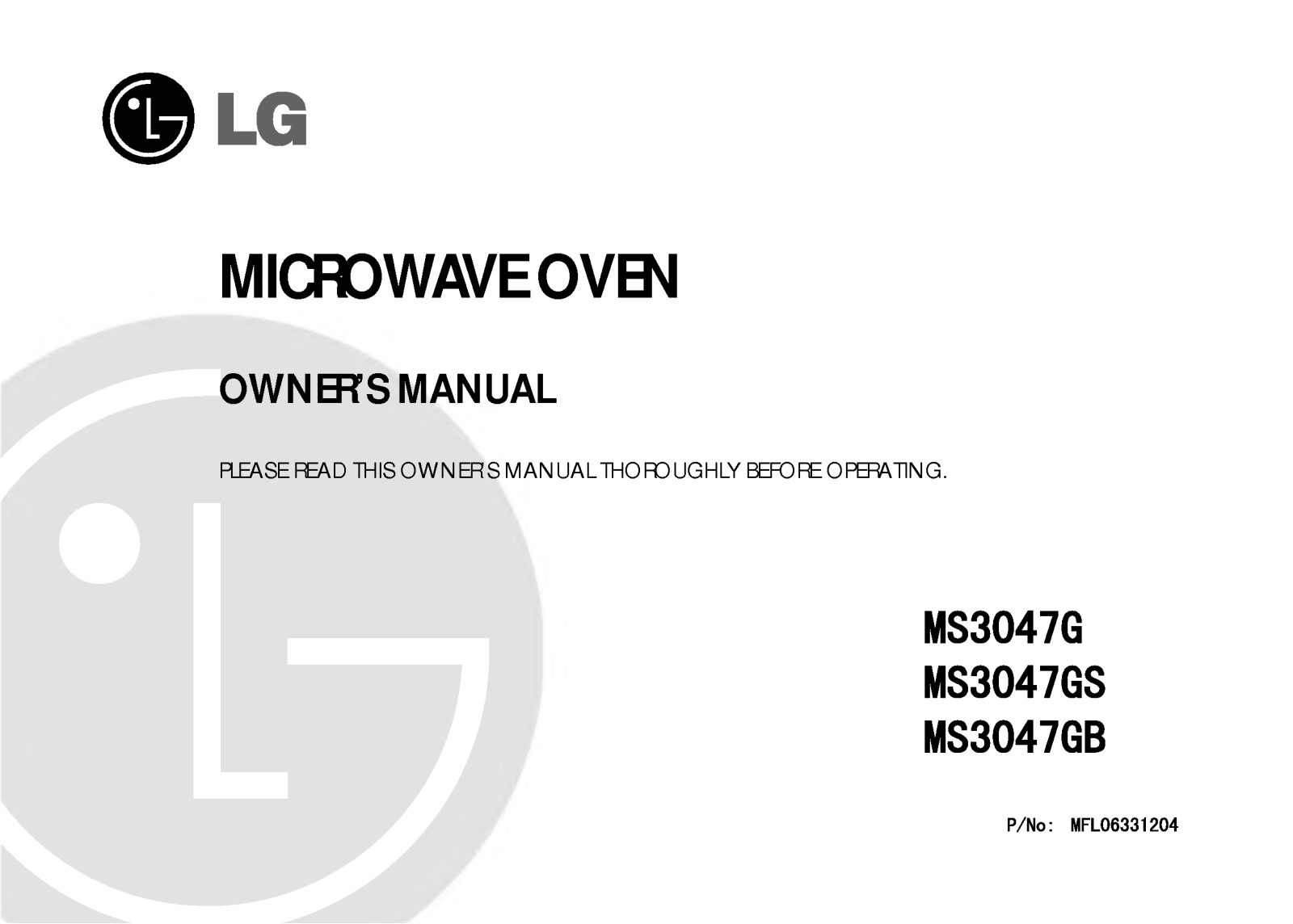 LG MS-3047GB User Manual
