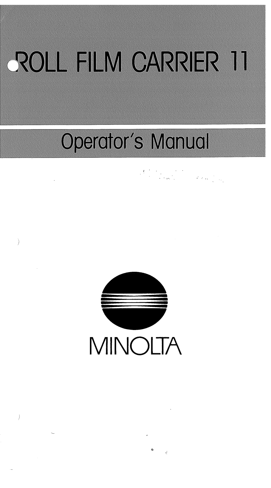 Konica Minolta RFC-11 ROLL FILM CARRIER 11 User Manual