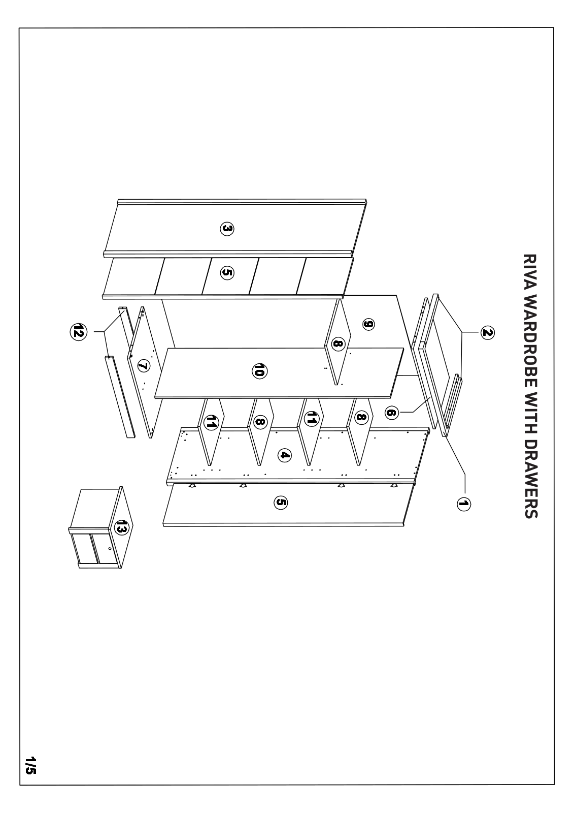 Freedom Riva Wardrobe with Drawer Assembly Instruction