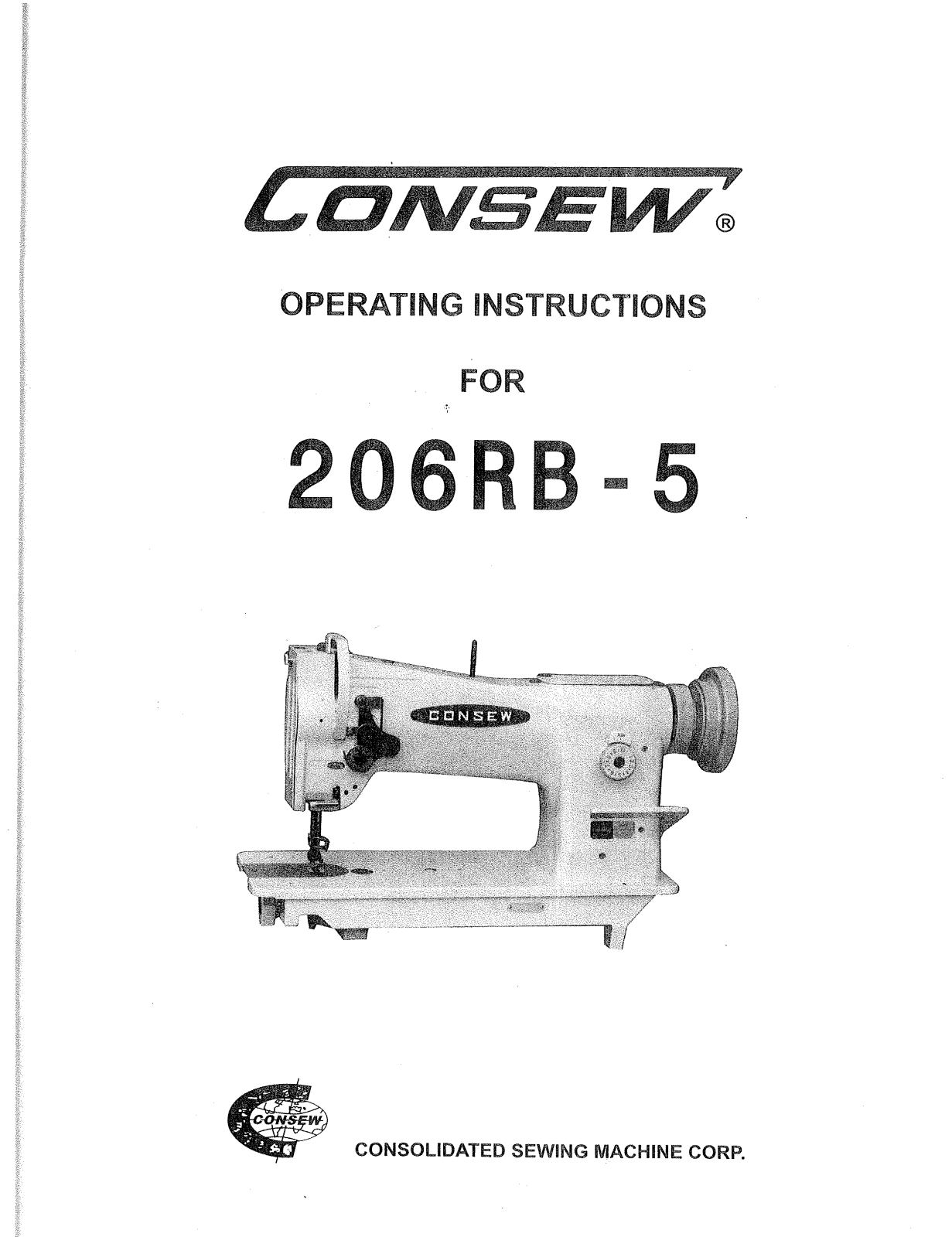 CONSEW 206RB-5 Operating Instruction