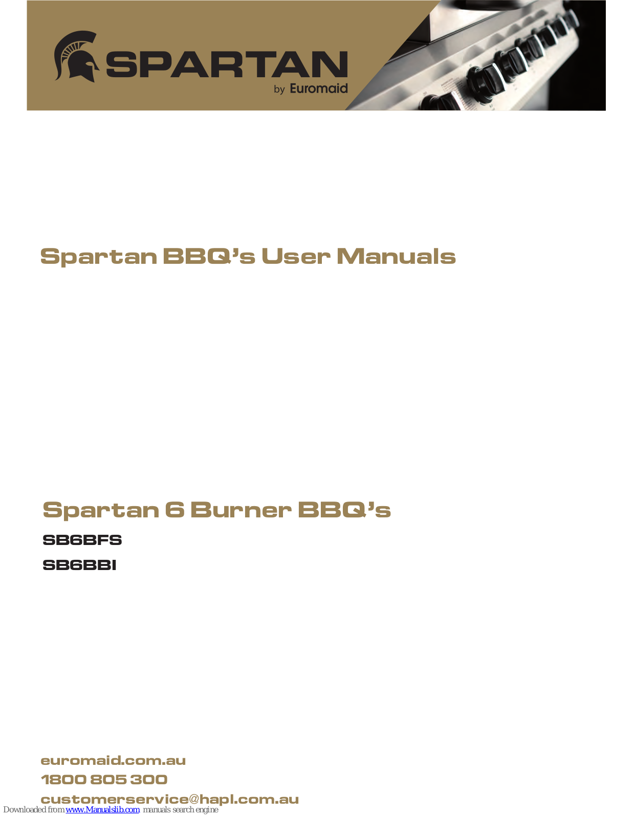 Euromaid Spartan SB6BFS, Spartan SB6BBI User Manuals