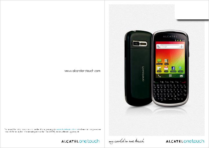 Alcatel One Touch 909S, One Touch 910A User Manual