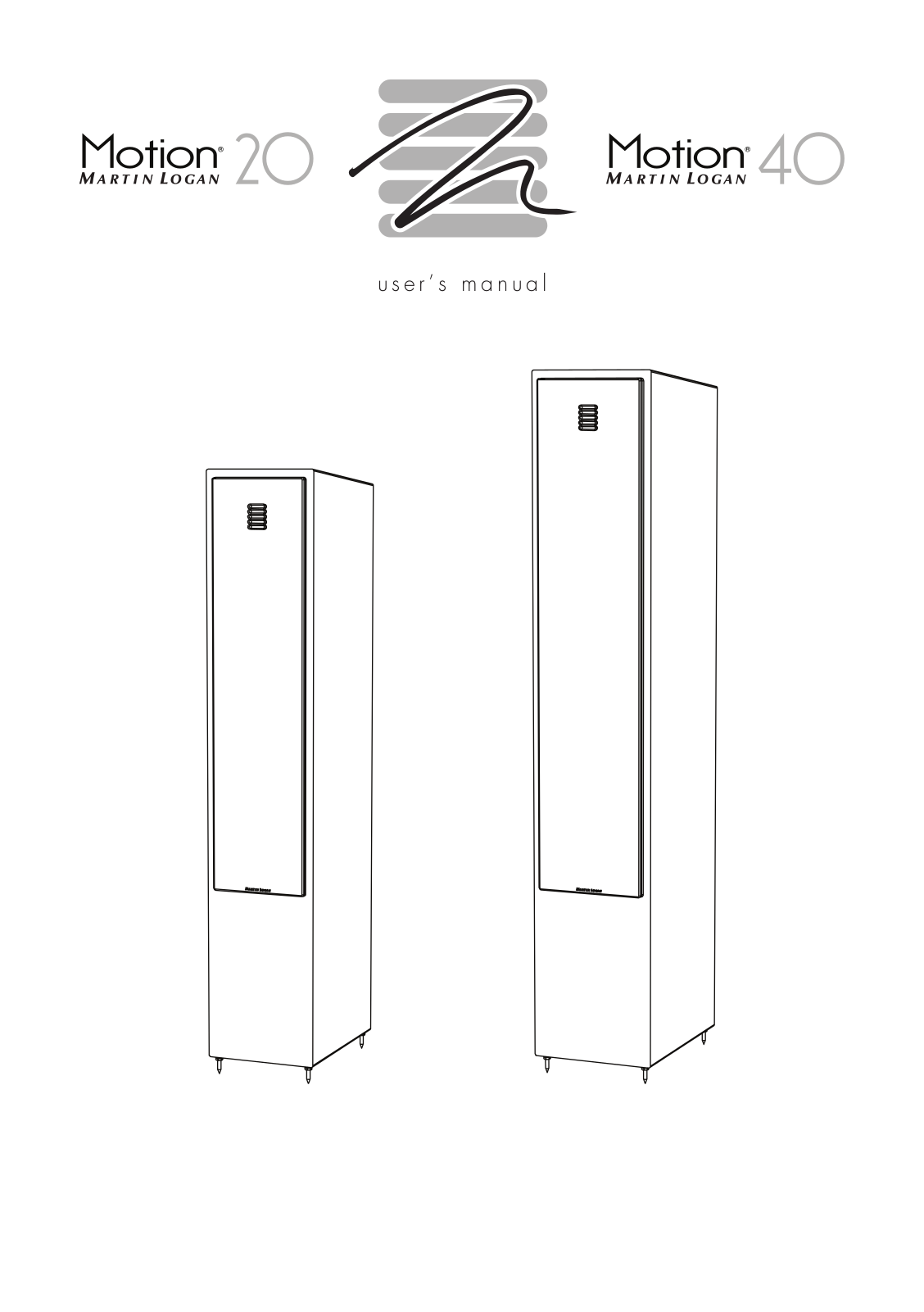 MartinLogan Speaker 20, Speaker 40 User Manual