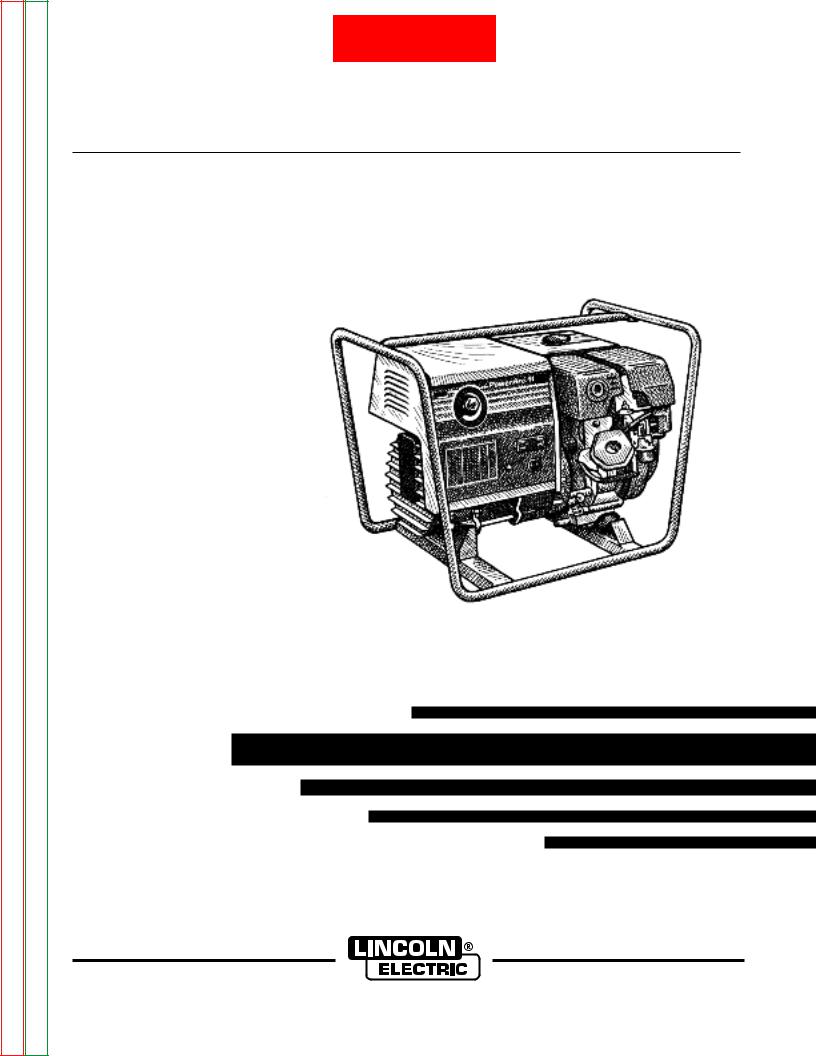 Lincoln Electric POWERARC 5500 User Manual