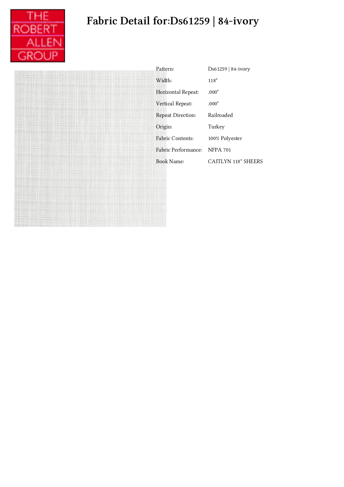 Duralee CRAL7133 Specifications - ManualMachine.com