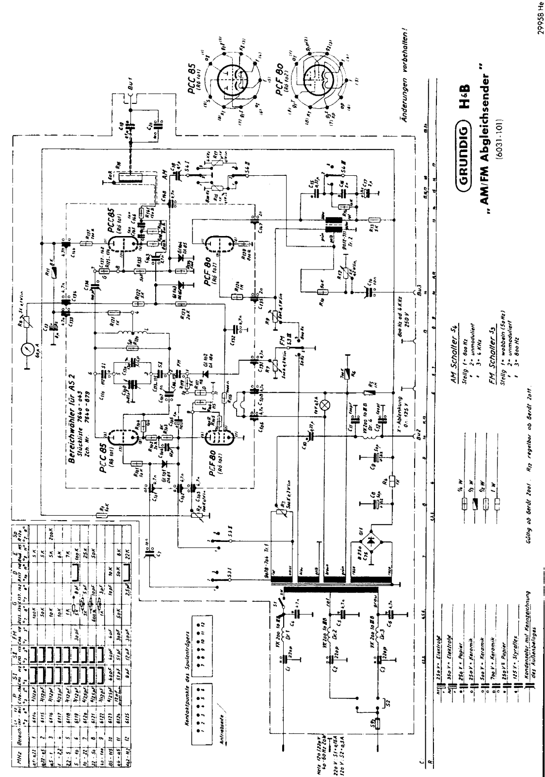 Grundig AS-2 Schematic