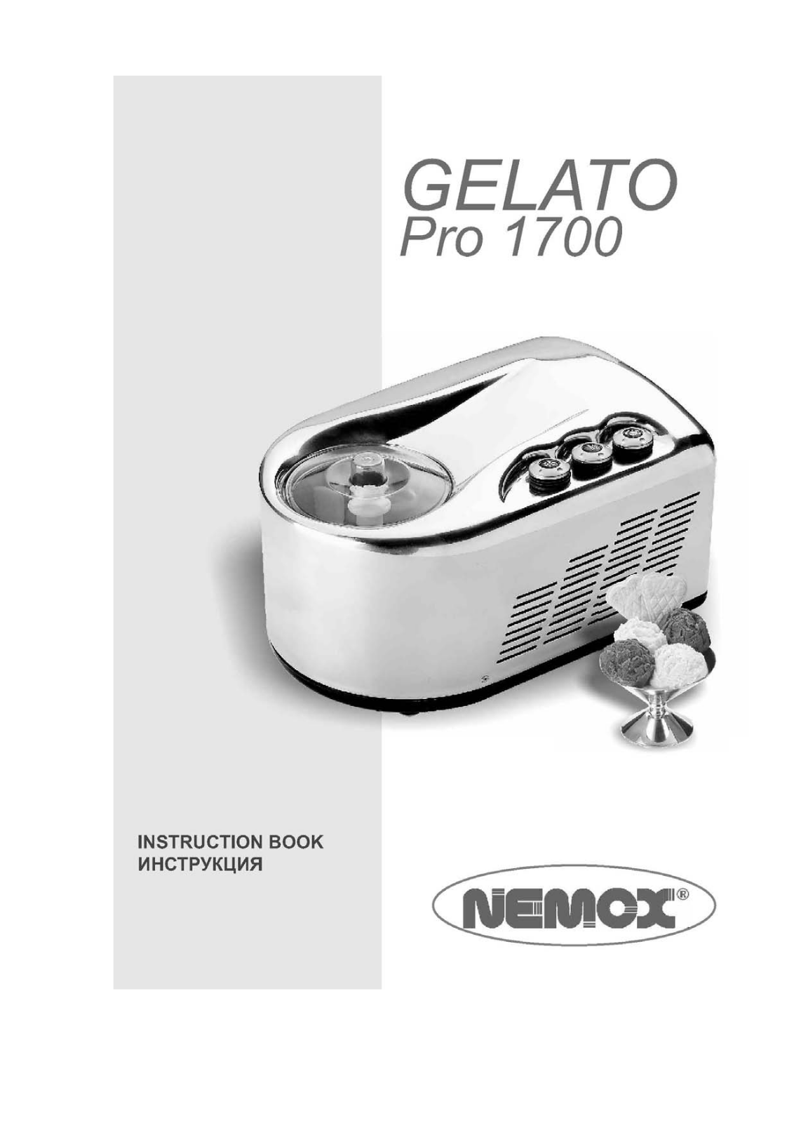 Nemox Gelato Pro 1700 User guide