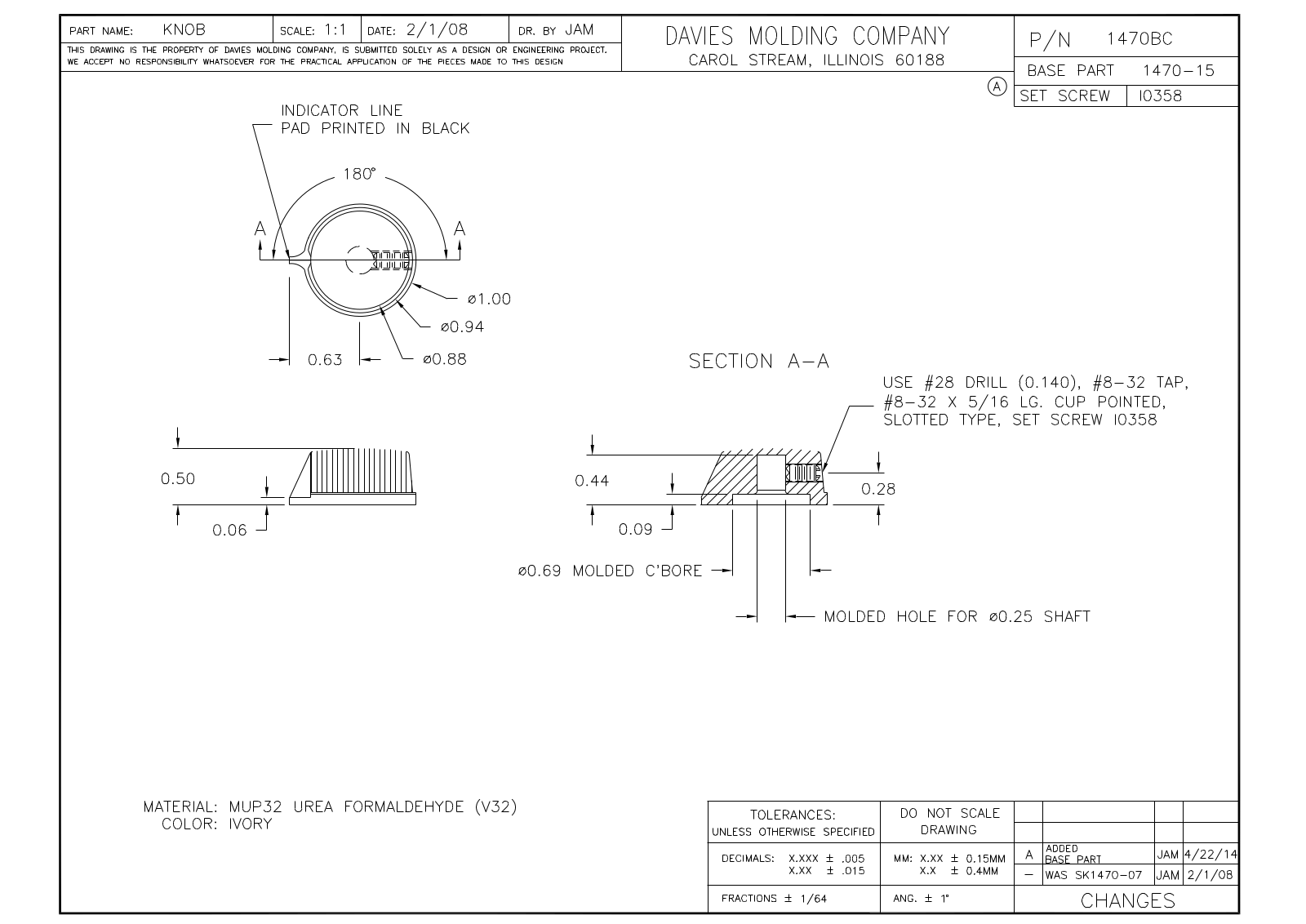 Davies Molding 1470BC Reference Drawing