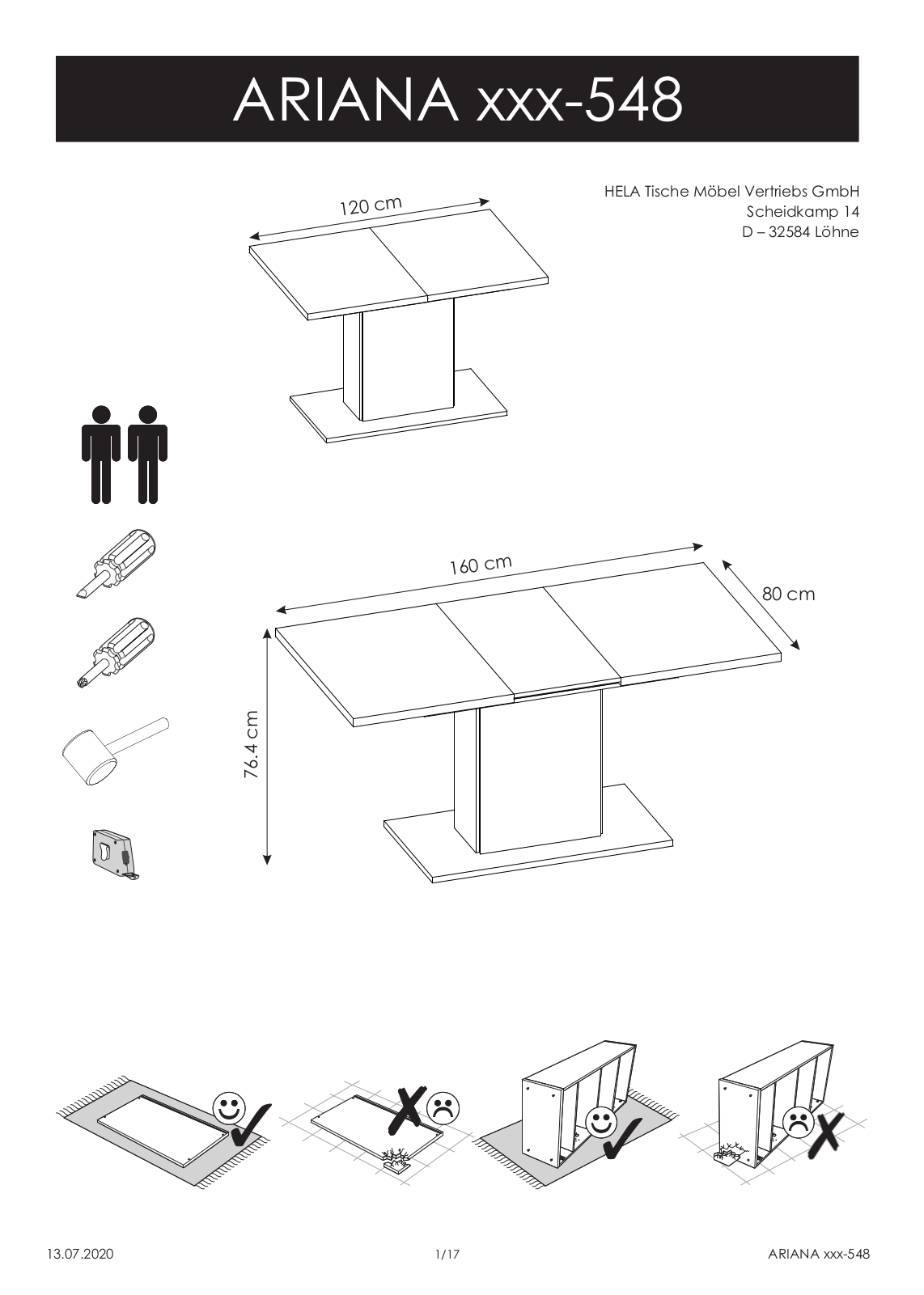 HELA Ariana Assembly instructions