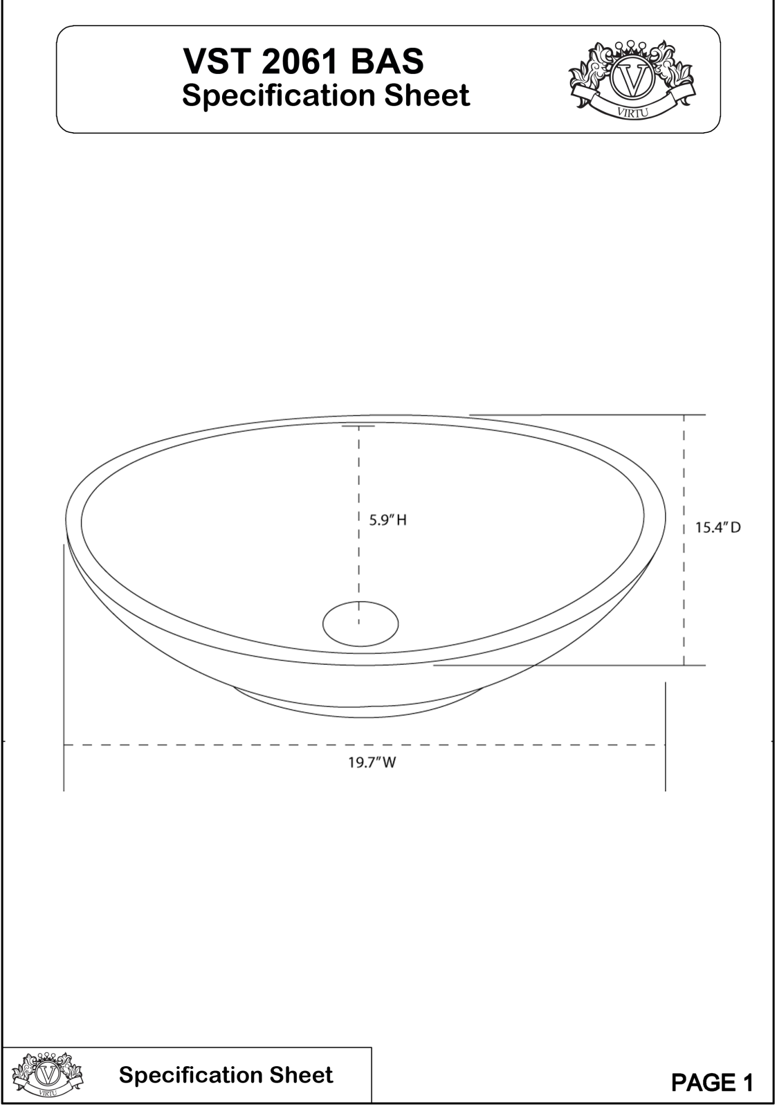 Virtu USA VTU1400 Specifications - ManualMachine.com