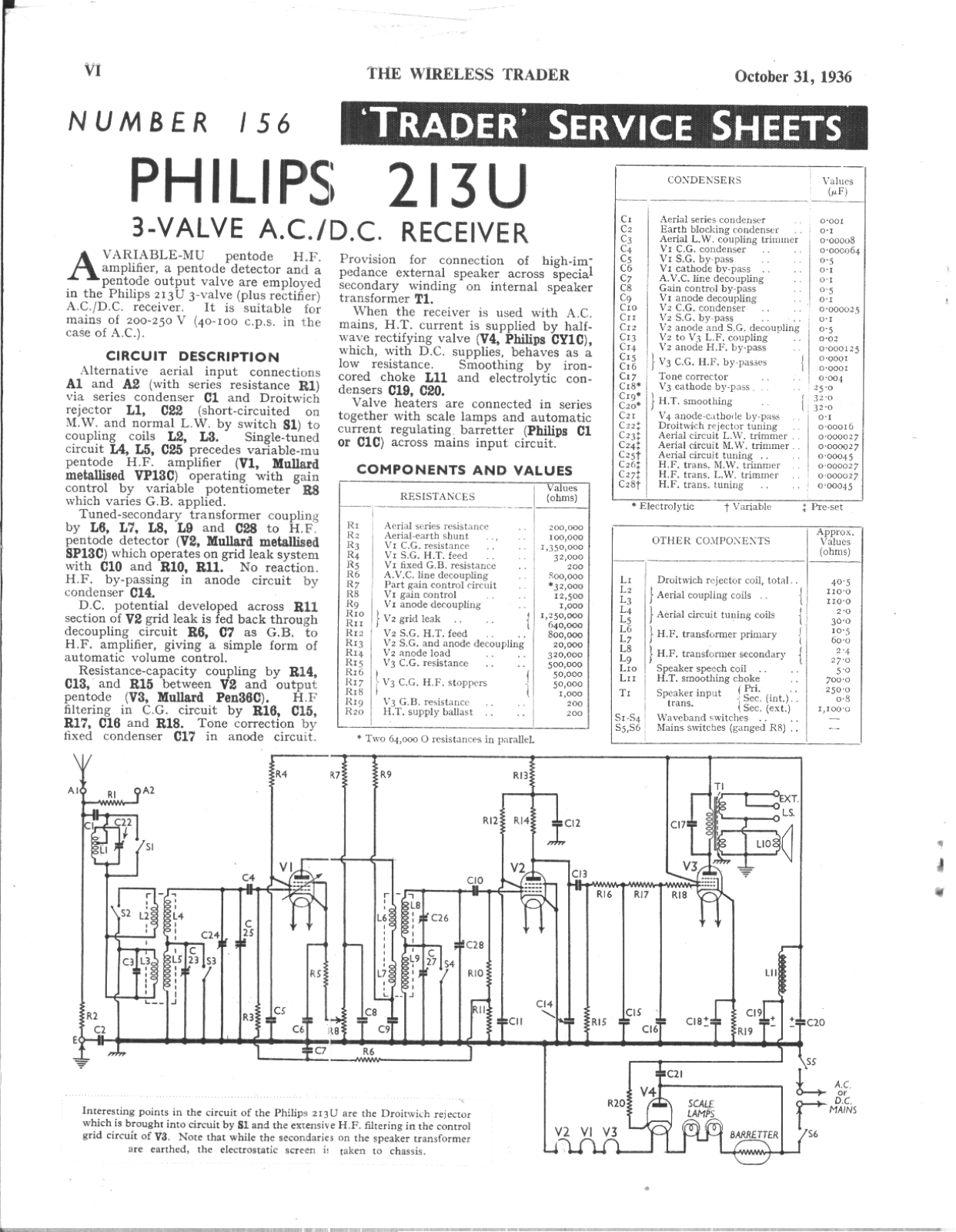 Philips 213-U Service Manual