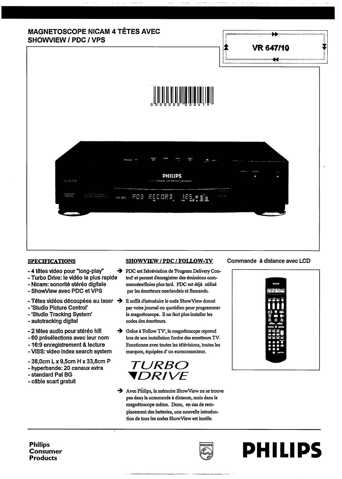 Philips VR647/10 User Manual