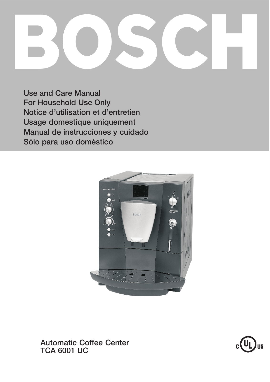 Bosch TCA 6001 UC User Manual