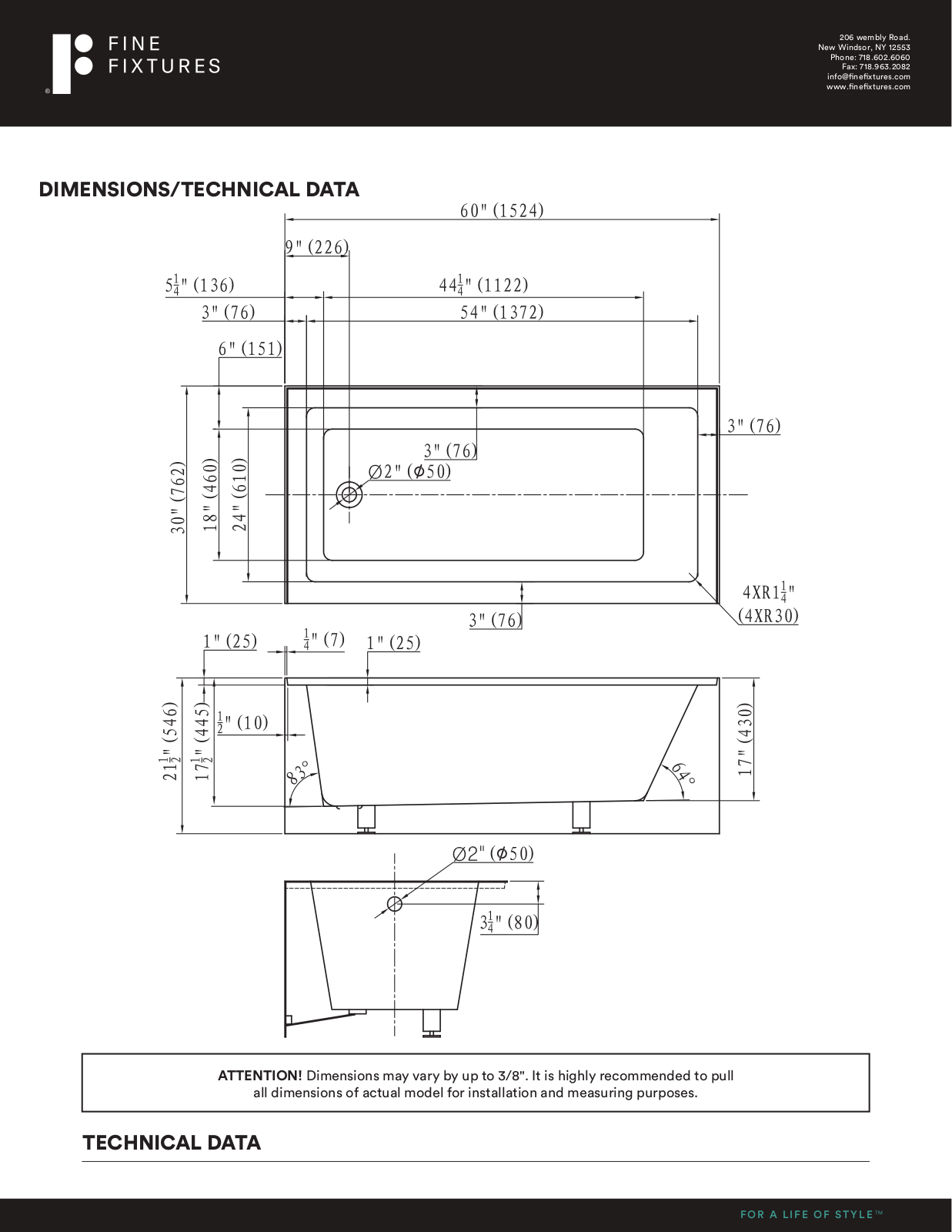 Fine Fixtures FINF1146 Specifications - ManualMachine.com