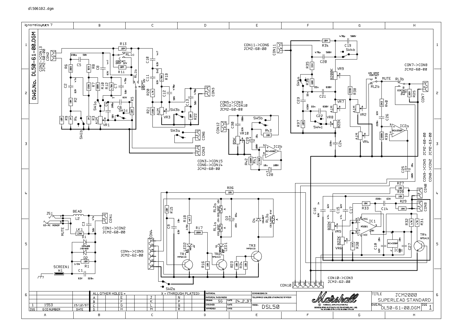 Marshall dl50 schematic