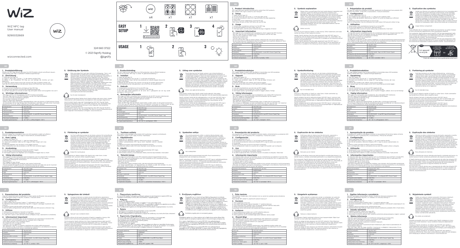 WiZ NFC-tag User guide - ManualMachine.com