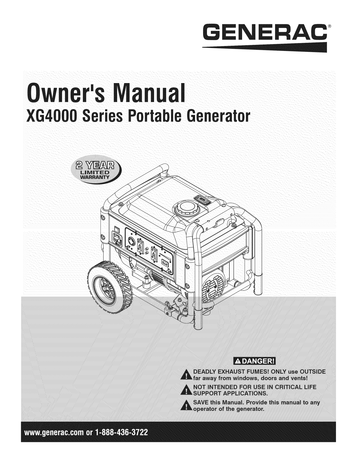 Generac XG4000-5778-2, XG4000-5778-1, 005778-2, 005778-1 Owner’s Manual - ManualMachine.com