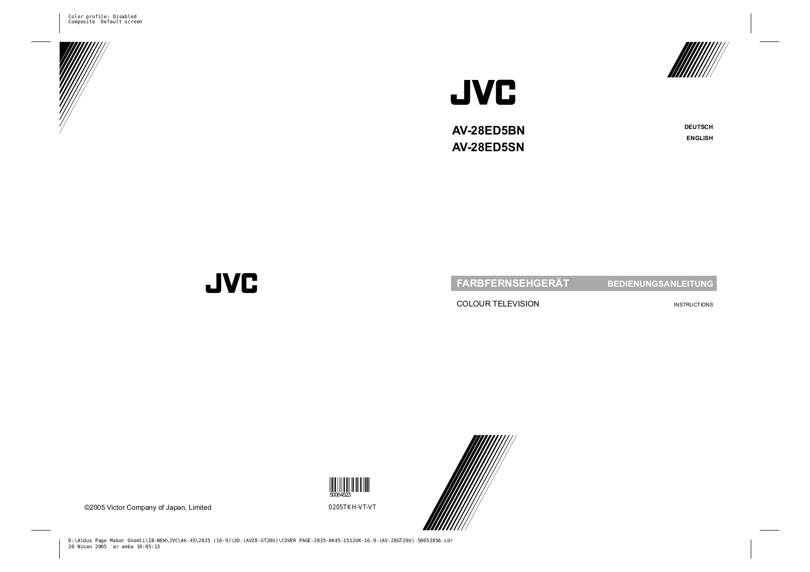 JVC AV-28ED5SN, AV-28ED5BN User Manual